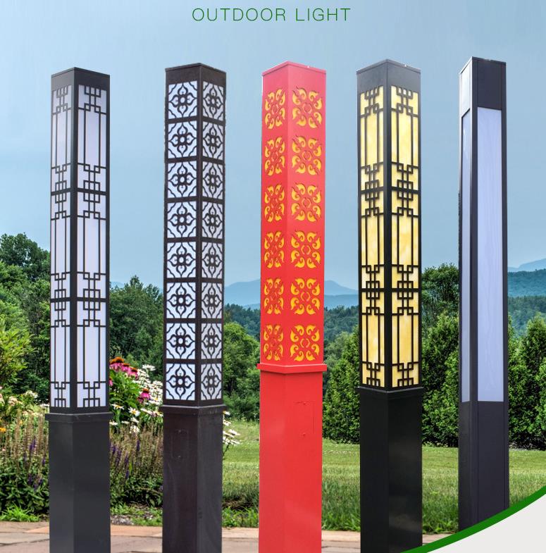 Квадратна ландшафтна лампа, проведена садова лампа, сонячна квадратна лампа, вулична лампа